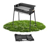 PQPQLI Barbecue A Carbone Richiudibile Barbecue Portatile con Griglia in Acciaio Inox Regolabile in Altezza Griglia BBQ Carbonella Dotato di Gambe Smontabili Cassetto per Cenere(Without Handbag)