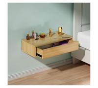 PQPQLI Comodino Moderno Sospeso Con Cassetto, Scrivania Sospesa | Mensole A Parete, In Truciolato, Comodini Sospesi Per Camera Da Letto, Bagno E Soggiorno(Light walnut,40*15*30cm)