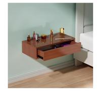 PQPQLI Comodino Moderno Sospeso Con Cassetto, Scrivania Sospesa | Mensole A Parete, In Truciolato, Comodini Sospesi Per Camera Da Letto, Bagno E Soggiorno(Teak,50*15*30cm)