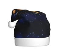 PQruop Esplorando il sistema solare stampa divertente cappello di Natale per adulti, cappelli novità, cappello da elfo di Natale, adatto per feste di Capodanno