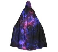PQruop Universo Galaxy Star Space Print Halloween mantello con cappuccio, mantello da strega, adatto per feste in maschera, feste di Natale, costume cosplay
