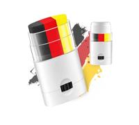 PQUELM 2 psc Penne per Pittura per Il Viso, 3 Colori Matite da Trucco Arcobaleno, Pitture Viso e Corpo, per Festa Nazionalela, Parata del Giorno del Gay Orgoglio, Giochi Sportivi(Germania)