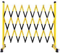 PQVMZQEMQ Recinzione di Sicurezza espandibile con Ruote - Barriera Retrattile Portatile per Il Controllo del Traffico e la Manutenzione dei Cantieri edili (4 Piedi x 6,5 Piedi)