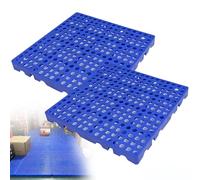 PQXQZ 2 Pallet in Plastica Pallet Impermeabile per Pavimenti Base di Stoccaggio Componibile per Pavimenti Supermercati e Magazzini(40x40x3cm)