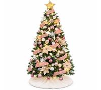 PQXQZ Albero di Natale Artificiale per Casa, Feste, Uffici e Hotel | Decorazione Natalizia con Set Completo di Accessori(7.8FT/240CM)
