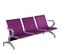 PQXQZ Coperchi di Sedie Set di 3 Cuscini per Sedili Della Sedia da Ufficio Cuscino di Sedie da Attesa Anti Slip Panchina dei Sedili Della Reception Aeroporto Lavabile(Purple,52X92cm/20.5X36in)