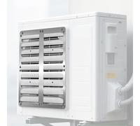 PQXQZ Copertura per unità Esterna di Condizionamento per Prevenire Il Flusso d'Aria Diretto Paravento con Serranda in Acciaio Inox Deflettore per Condizionatore Split(46cm/18in)