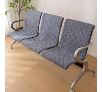 PQXQZ Cuscini Della Sedia Della Sala D'attesa 3 Pezzi Cavalcata per Sedia Lavabile Cuscino per Sedili da Banco per Ufficio Rimovibile Copertura Della(Gray,50x85cm/19.7x33.5in)