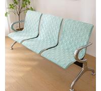 PQXQZ Cuscini Della Sedia Della Sala D'attesa 3 Pezzi Cavalcata per Sedia Lavabile Cuscino per Sedili da Banco per Ufficio Rimovibile Copertura Della(Green,55x105cm/21.6x41in)