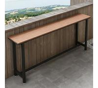 PQXQZ Tavolo da Bar per Esterni Tavoli da Bar Alti per Patio Tavolo da Pub Rettangolare per Patio Giardino Cortile Balcone Bordo Piscina(160x40x103cm)
