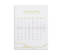 PQYSMVVG International Ring Size Chart Art Poster Canvas Wall-Art Print Jewelry Reference Guide for Home Decor(Unframed,08x12inch(20x30cm))