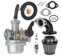 PQYSMVVG PZ22 Carburetor 22mm - Carb Air Filter Kit for TaoTao Apollo SSR 125cc 110cc Pit Dirt Bike ATV Bike, Pitster PRO 4 Stroke Engine Chinese 4 Wheeler Parts (Black)