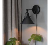 PR Home Applique Anton con spina, 18 cm, dimmerabile, nero PR Home