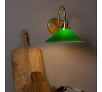 PR Home applique August, color oro/verde, altezza 25 cm, E27 PR Home