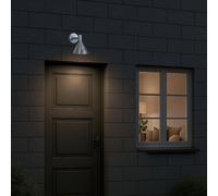 PR Home applique da esterno Mini-Tripp, color argento, IP44, E27 1218984