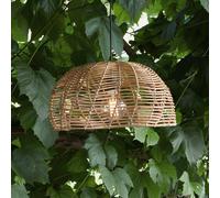 PR Home Lampada a sospensione da esterno Mayla, rattan naturale, Ø 43 cm, spina IP44 PR Home