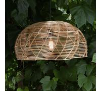 PR Home Lampada a sospensione da esterno Mayla, rattan naturale, Ø 53 cm, spina IP44 PR Home