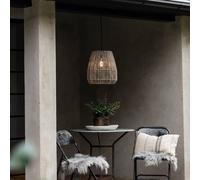 PR Home lampada a sospensione da esterno Saigon, grigio, Ø 38 cm, cavo 2,5m PR Home