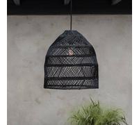 PR Home Lampada a sospensione Maja, rattan, nero, Ø 53 cm 3453-BT02