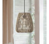 PR Home Lampada a sospensione Saigon, effetto rattan, grigio, Ø 28 cm 6028-BT02