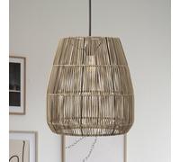 PR Home Lampada a sospensione Saigon, effetto rattan, grigio, Ø 38 cm 6038-BT02