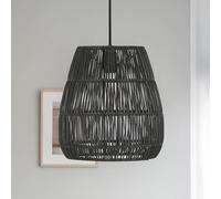 PR Home Lampada a sospensione Saigon, effetto rattan, nero, Ø 38 cm 7038-BT02