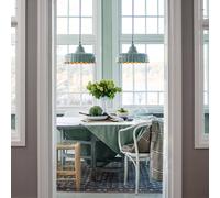 PR Home lampada a sospensione Wells Small, verde/oro, Ø 24 cm, spina PR Home