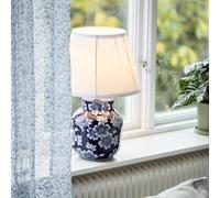 PR Home Lampada da tavolo Fanny, blu/bianco, ceramica, 47 cm, E27 PR Home