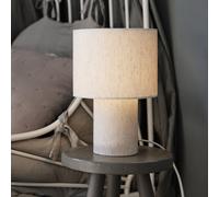 PR Home lampada da tavolo Leah, beige, altezza 28 cm, tessuto PR Home