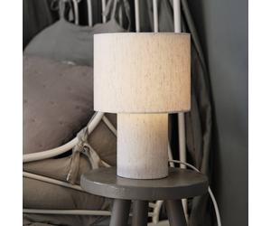 PR Home lampada da tavolo Leah, beige, altezza 28 cm, tessuto PR Home