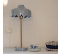 PR Home Lampada da tavolo Wells, blu/dorato Altezza 50 cm 2835082