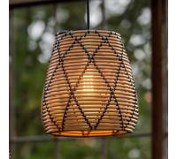 PR Home Lollo lampada a sospensione da esterno, look rattan naturale, Ø 28 8028-2503