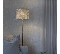 PR Home Piantana Amy, Dahlia verde/oro, altezza 150 cm, tessuto, E27 PR Home