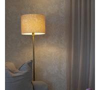 PR Home Piantana Amy, giallo/oro, altezza 150 cm, tessuto, E27 PR Home