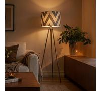 PR Home Piantana Base, oro/beige, altezza 123 cm, tessuto, E27 PR Home