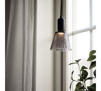 PR Home Lampada a sospensione Tilda 227003 E27 grigio fumo Ø 12,5 cm con spina in vetro