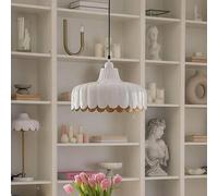 PR Home Wells lampada a sospensione, bianco/oro, Ø 43 cm, metallo PR Home