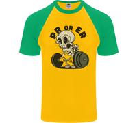 Pr O Er Palestra Bodybuilding Formazione DA UOMO S/S Baseball T-Shirt