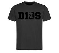 PR Service PRS/Spotapplick t Shirt D10S DIOS dedicata al Dio del Calcio 100% Cotone Idea Regalo Manica Corta Nero (L, Nero)