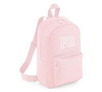 PR Service Zaino Donna,zainetto bambina/bambino, mini essential fashion backpack, personalizzato con nome o iniziali,zainetto per asilo,Materna,Sport,Gite,Viaggi - 23x35x12 (Rosa)