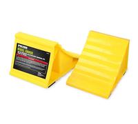 PR1ME, cunei in gomma, antiscivolo, per cunei di freno, per roulotte, rimorchi, auto, colore giallo e nero