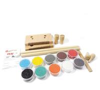 Pracht Creatives Hobby 3331-11 Telaio per tessere perline in legno per infilare e tessere perline, smontato, con perline (Rocailles), filo di nylon, ago e istruzioni