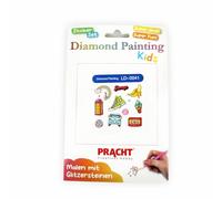 Pracht Creatives Hobby 6035-25191 Set di adesivi per dipingere con i diamanti, motivo sportivo, set per disegnare adesivi con pietre glitterate, per bambini dai 5 anni in su