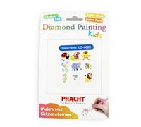 Pracht Creatives Hobby 6035-25201 Set di adesivi per dipingere con i diamanti, motivo animali, set per disegnare adesivi con pietre glitterate, per bambini dai 5 anni in su