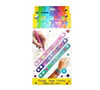 Pracht Creatives Hobby 6048-20041 Braccialetti dipinti con diamanti, 3 pezzi, kit per creare un braccialetto personalizzato con pietre scintillanti, per bambini dai 5 anni in su