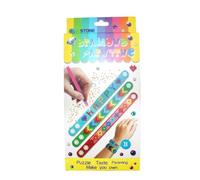 Pracht Creatives Hobby 6048-20051 Braccialetti dipinti con diamanti, 3 pezzi, kit per creare un braccialetto personalizzato con pietre scintillanti, per bambini dai 5 anni in su