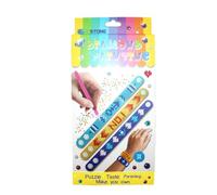 Pracht Creatives Hobby 6048-20061 Braccialetti dipinti con diamanti, 3 pezzi, kit per creare un braccialetto personalizzato con pietre scintillanti, per bambini dai 5 anni in su