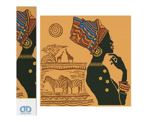 Pracht Creatives Hobby DD9 - 029 Diamond Dotz African Elegance, scintillante diamante da personalizzare, ca. 49 x 49 cm per dipingere con diamanti, nuovo e creativo bricolage, multicolore