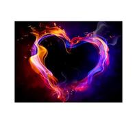 Pracht Creatives Hobby Diamanti, Quadro con Motivo Cuore di Fuoco e Accessori, Set per dipingere con Pietre Scintillanti, per Bambini a Partire dai 5 Anni di età, Multicolore, Medio, 6040-40261