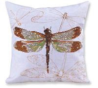 Pracht Creatives Hobby Diamond Dotz DD16-001 - Cuscino con libellula scintillante e dipinto a diamante, 45 x 45 cm, ideale come decorazione per casa e regalo